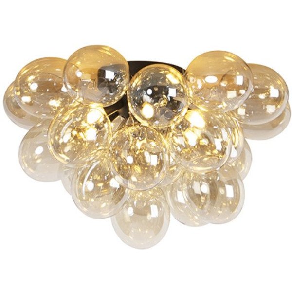 Qazqa Deckenleuchte Uvas, ohne Leuchtmittel, Warmweiß, QAZQA Deckenleuchte, g9, Gold, Glas, Design