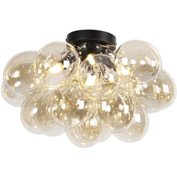 Qazqa Deckenleuchte Uvas, ohne Leuchtmittel, Warmweiß, QAZQA Deckenleuchte, g9, Gold, Glas, Design