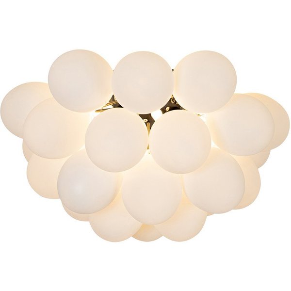 Qazqa Deckenleuchte Uvas, ohne Leuchtmittel, Warmweiß, QAZQA Deckenleuchte, g9, Weiß, Glas, Design