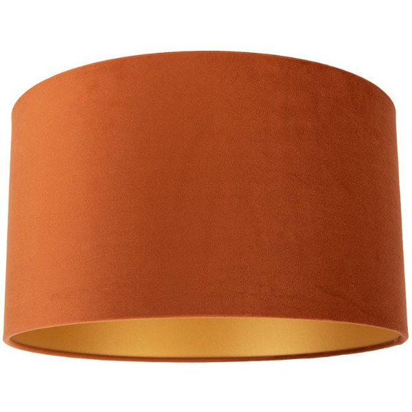 Qazqa Lampenschirm Cilinder oranje goud