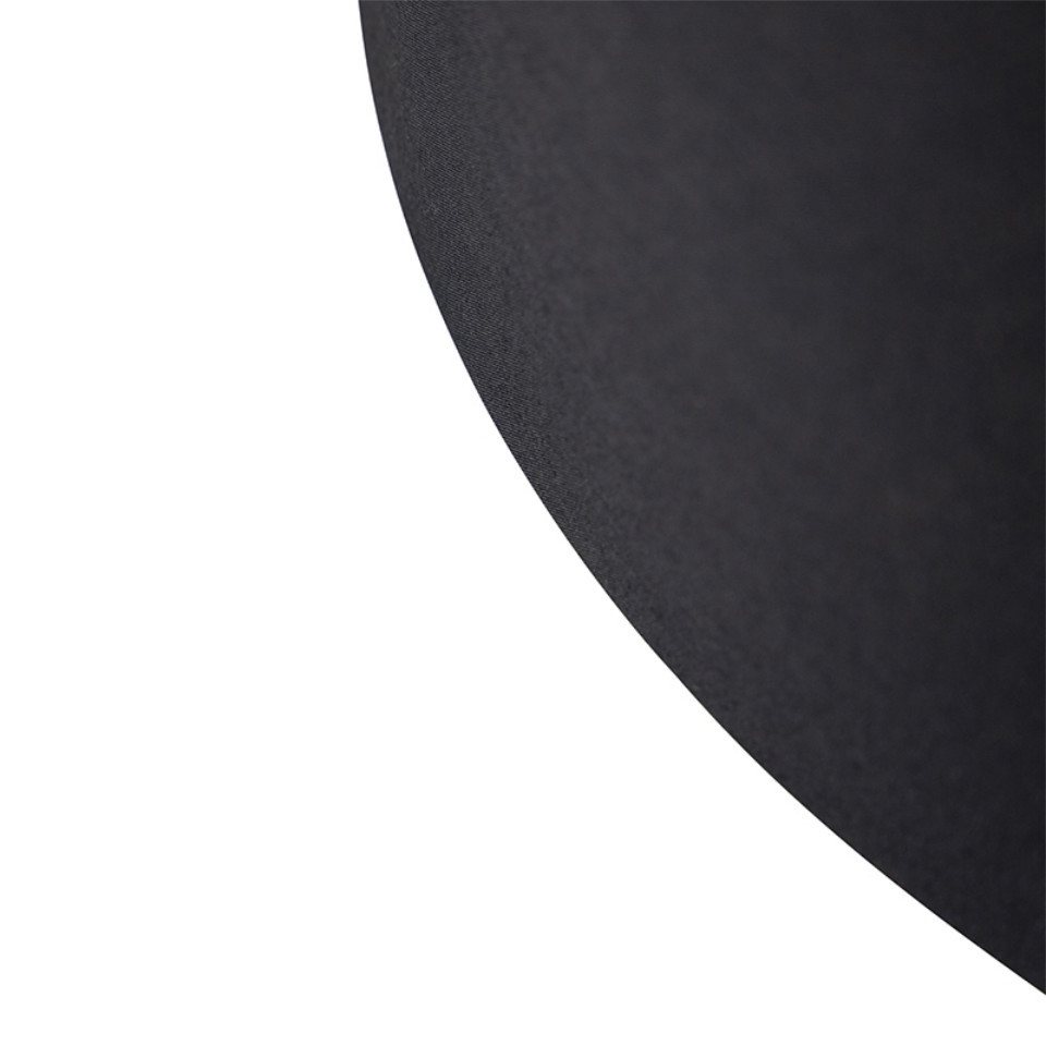 Qazqa Lampenschirm Rond schuin katoen, QAZQA Lampenschirm, Schwarz, Textil, Modern – Bild 2 von 5