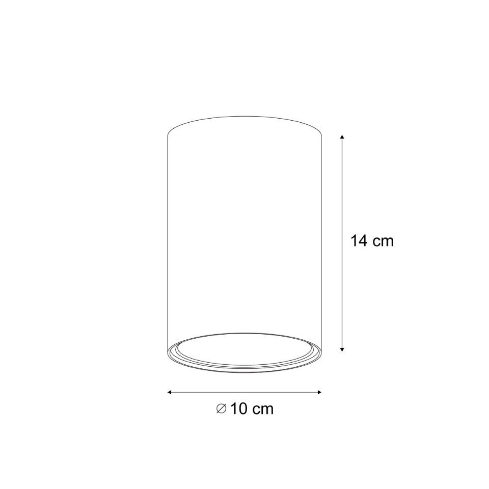Qazqa LED Aufbaustrahler 108436, ohne Leuchtmittel, Extra-Warmweiß, QAZQA Aufbau spot, gu10, Beige, Aluminium, Modern – Bild 3 von 5
