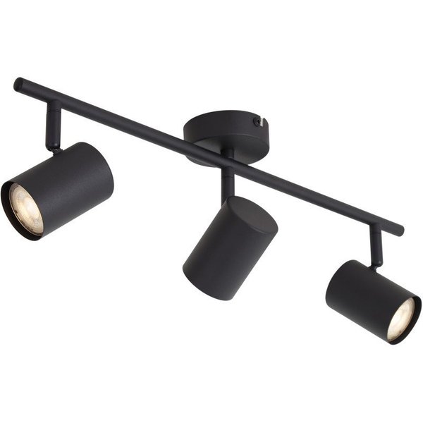 Qazqa LED Aufbaustrahler Jeana, ohne Leuchtmittel, Warmweiß, QAZQA Aufbau spot, gu10, Schwarz, Stahl, Modern