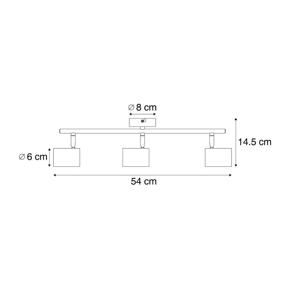 Qazqa LED Aufbaustrahler Jeana, ohne Leuchtmittel, Warmweiß, QAZQA Aufbau spot, gu10, Schwarz, Stahl, Modern – Bild 2 von 5