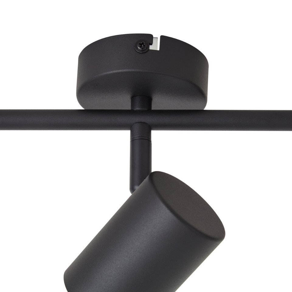 Qazqa LED Aufbaustrahler Jeana, ohne Leuchtmittel, Warmweiß, QAZQA Aufbau spot, gu10, Schwarz, Stahl, Modern – Bild 3 von 5
