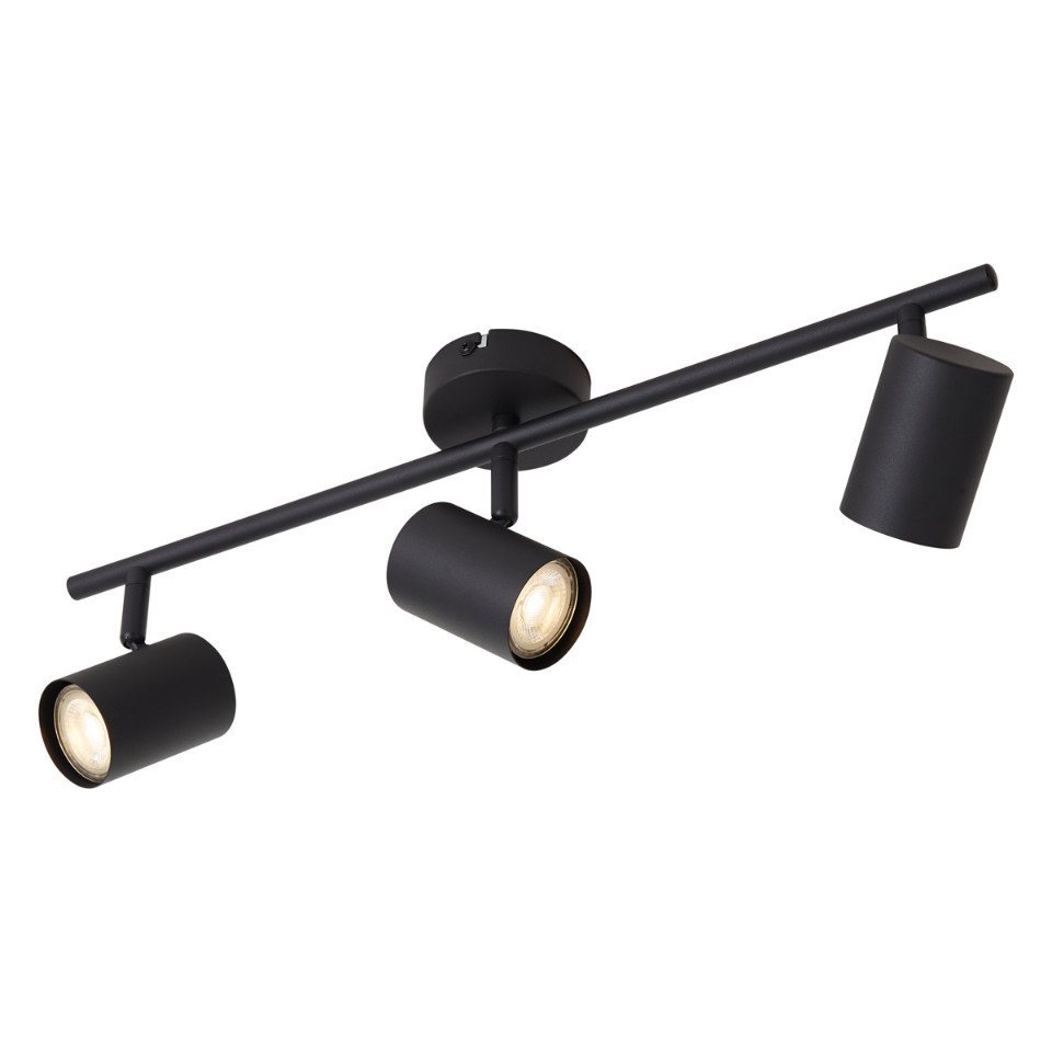 Qazqa LED Aufbaustrahler Jeana, ohne Leuchtmittel, Warmweiß, QAZQA Aufbau spot, gu10, Schwarz, Stahl, Modern – Bild 4 von 5