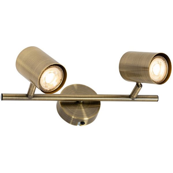 Qazqa LED Aufbaustrahler Jeana, ohne Leuchtmittel, Warmweiß, QAZQA Aufbau spot, gu10, Bronze, Stahl, Modern