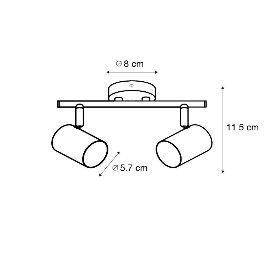 Qazqa LED Aufbaustrahler Jeana, ohne Leuchtmittel, Warmweiß, QAZQA Aufbau spot, gu10, Bronze, Stahl, Modern – Bild 3 von 5