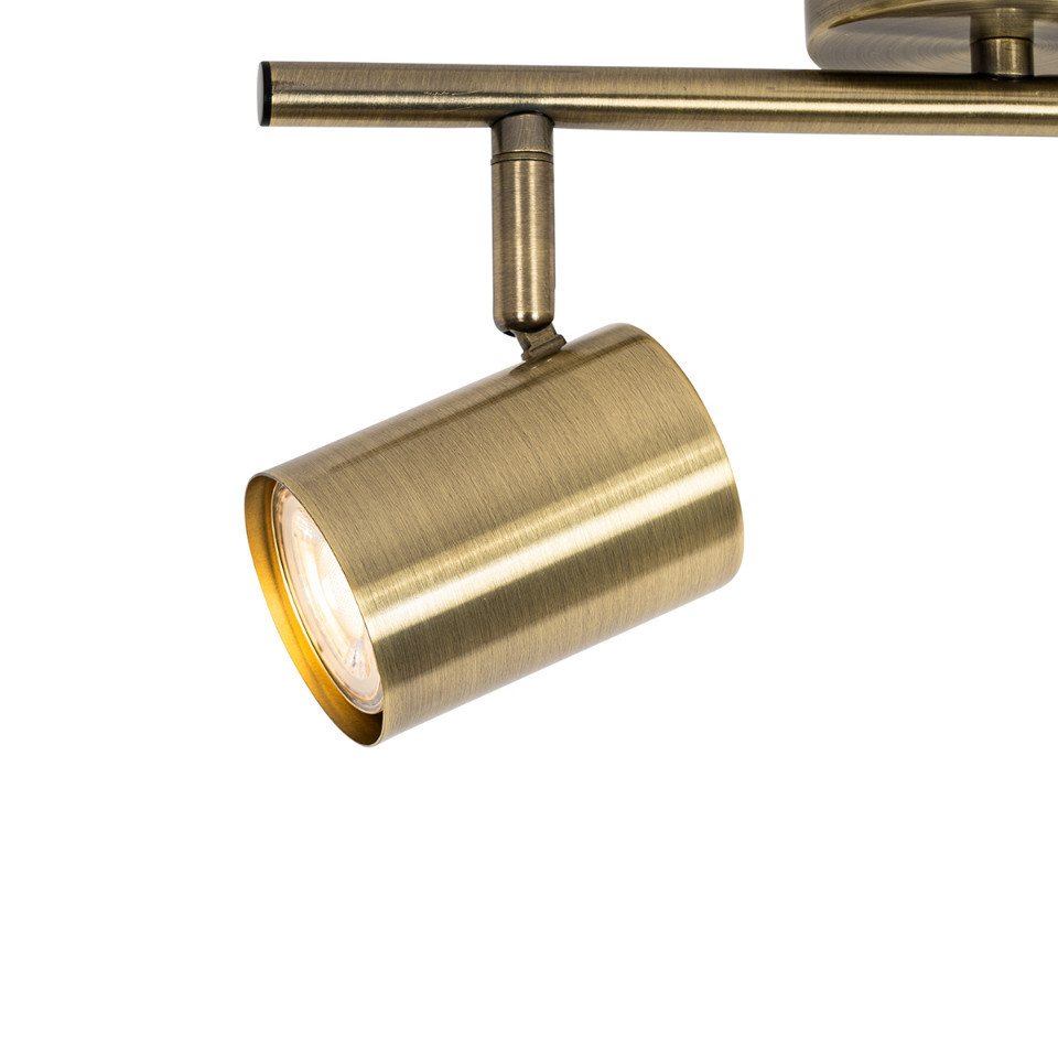 Qazqa LED Aufbaustrahler Jeana, ohne Leuchtmittel, Warmweiß, QAZQA Aufbau spot, gu10, Bronze, Stahl, Modern – Bild 4 von 5