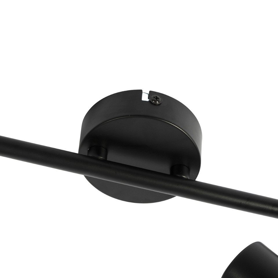 Qazqa LED Aufbaustrahler Vidro, Dimmbar, LED wechselbar, Extra-Warmweiß, QAZQA Aufbau spot, e14, Schwarz, Glas, Art Deco – Bild 5 von 5