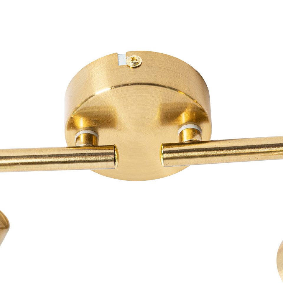 Qazqa LED Aufbaustrahler Vidro, ohne Leuchtmittel, Warmweiß, QAZQA Aufbau spot, e14, Rosa, Stahl, Art Deco – Bild 4 von 5