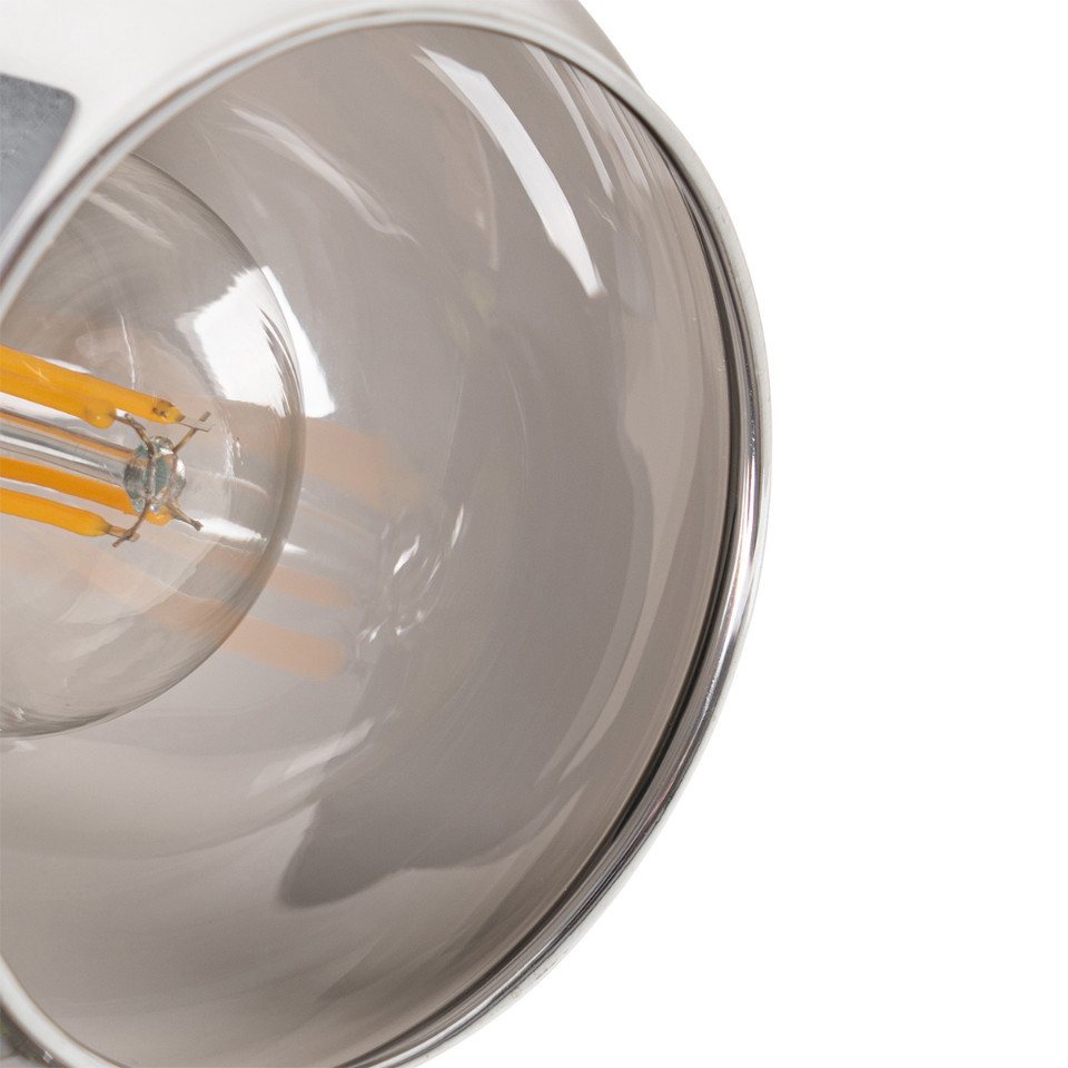 Qazqa LED Aufbaustrahler Vidro, ohne Leuchtmittel, Warmweiß, QAZQA Aufbau spot, e14, Grau, Glas, Modern – Bild 4 von 5