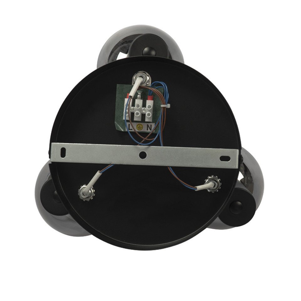 Qazqa LED Aufbaustrahler Vidro, ohne Leuchtmittel, Warmweiß, QAZQA Aufbau spot, e14, Schwarz, Glas, Art Deco – Bild 5 von 5