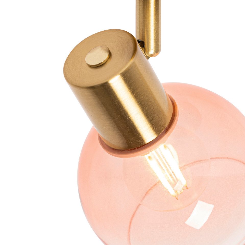 Qazqa LED Aufbaustrahler Vidro, ohne Leuchtmittel, Warmweiß, QAZQA Aufbau spot, e14, Rosa, Stahl, Art Deco – Bild 5 von 5