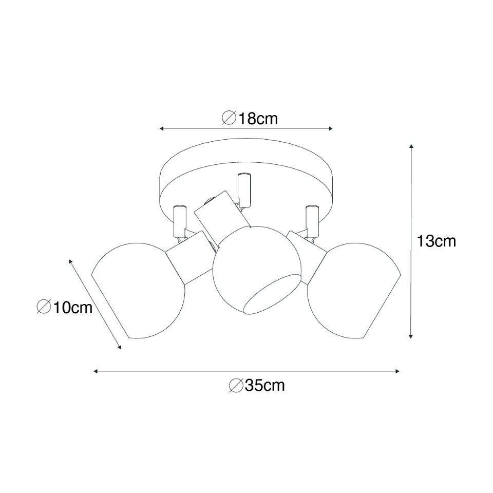 Qazqa LED Aufbaustrahler Vidro, ohne Leuchtmittel, Warmweiß, QAZQA Aufbau spot, e14, Rosa, Stahl, Art Deco – Bild 3 von 5