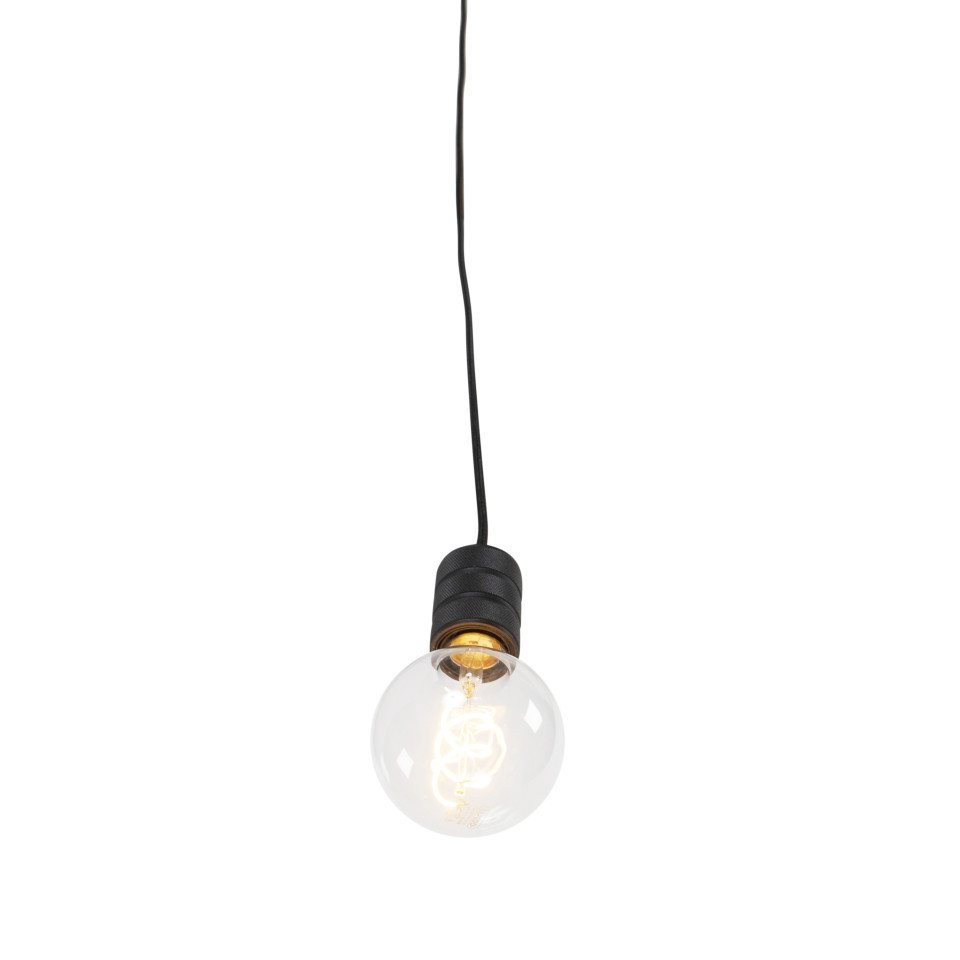 Qazqa Pendelleuchte Cavalux, ohne Leuchtmittel, Warmweiß, QAZQA Hängeleuchte, e27, Schwarz, Stahl, Design – Bild 4 von 5