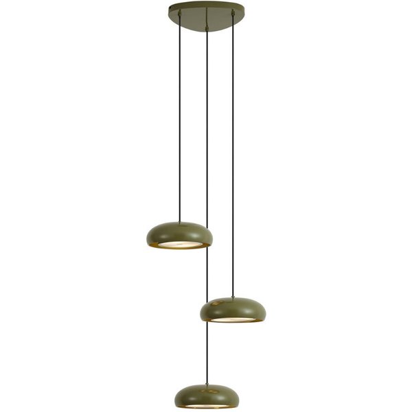 Qazqa Pendelleuchte Macaron, ohne Leuchtmittel, Warmweiß, QAZQA Hängeleuchte, e27, Grün, Stahl, Retro