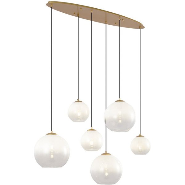 Qazqa Pendelleuchte Misty, ohne Leuchtmittel, Warmweiß, QAZQA Hängeleuchte, e27, Gold, Stahl, Modern