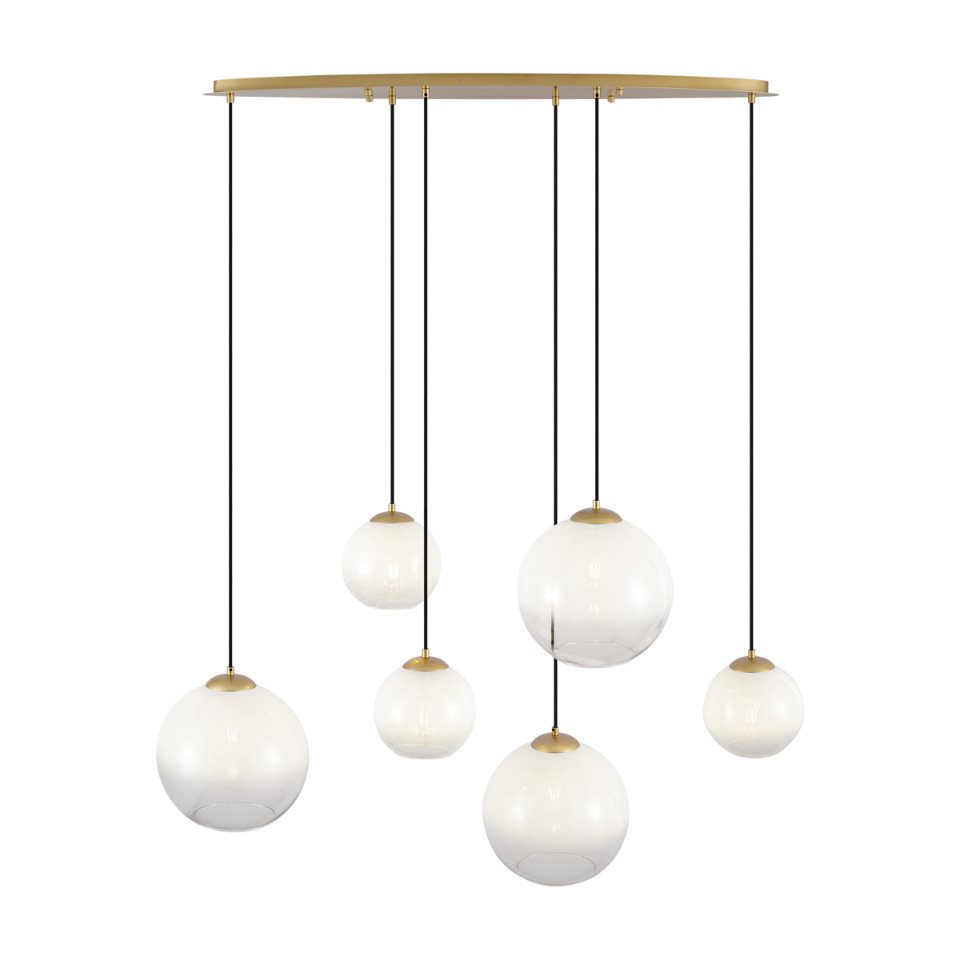 Qazqa Pendelleuchte Misty, ohne Leuchtmittel, Warmweiß, QAZQA Hängeleuchte, e27, Gold, Stahl, Modern – Bild 5 von 5