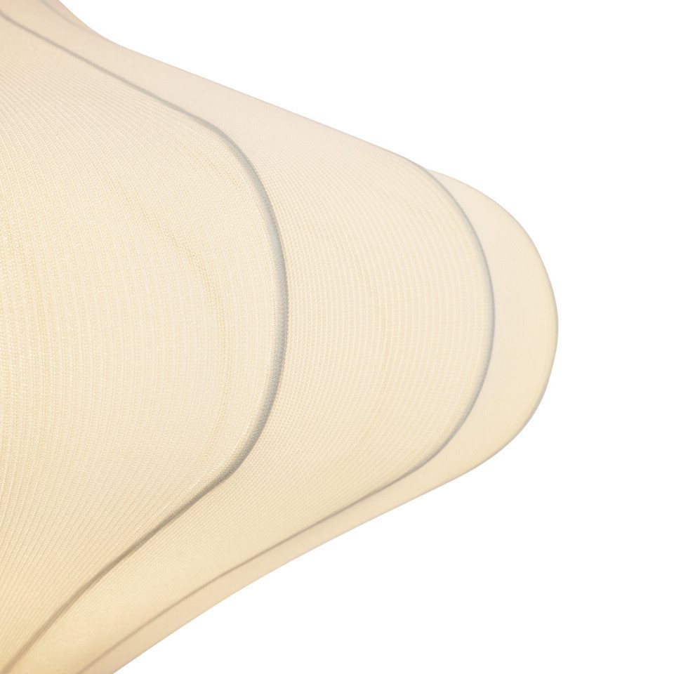 Qazqa Pendelleuchte Plu, ohne Leuchtmittel, Extra-Warmweiß, QAZQA Hängeleuchte, e27, Crème, Textil, Japandi – Bild 4 von 5