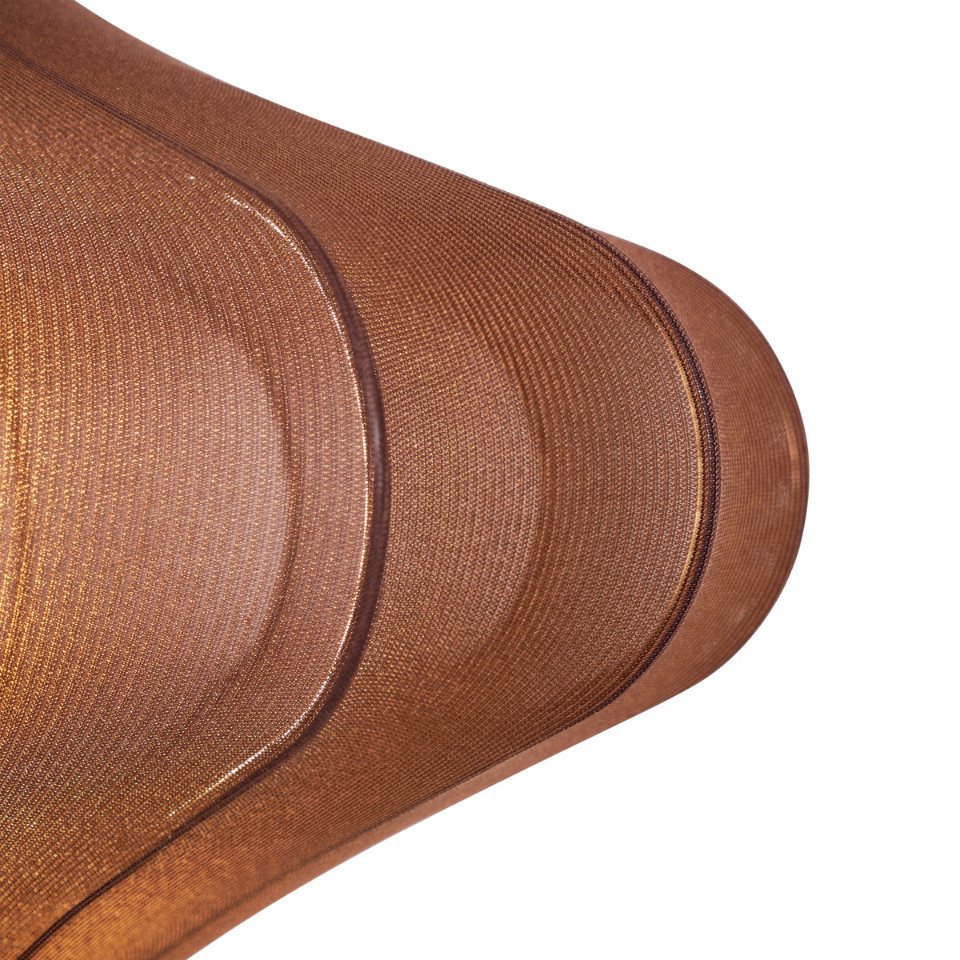 Qazqa Pendelleuchte Plu, ohne Leuchtmittel, Extra-Warmweiß, QAZQA Hängeleuchte, e27, Braun, Textil, Design – Bild 3 von 5