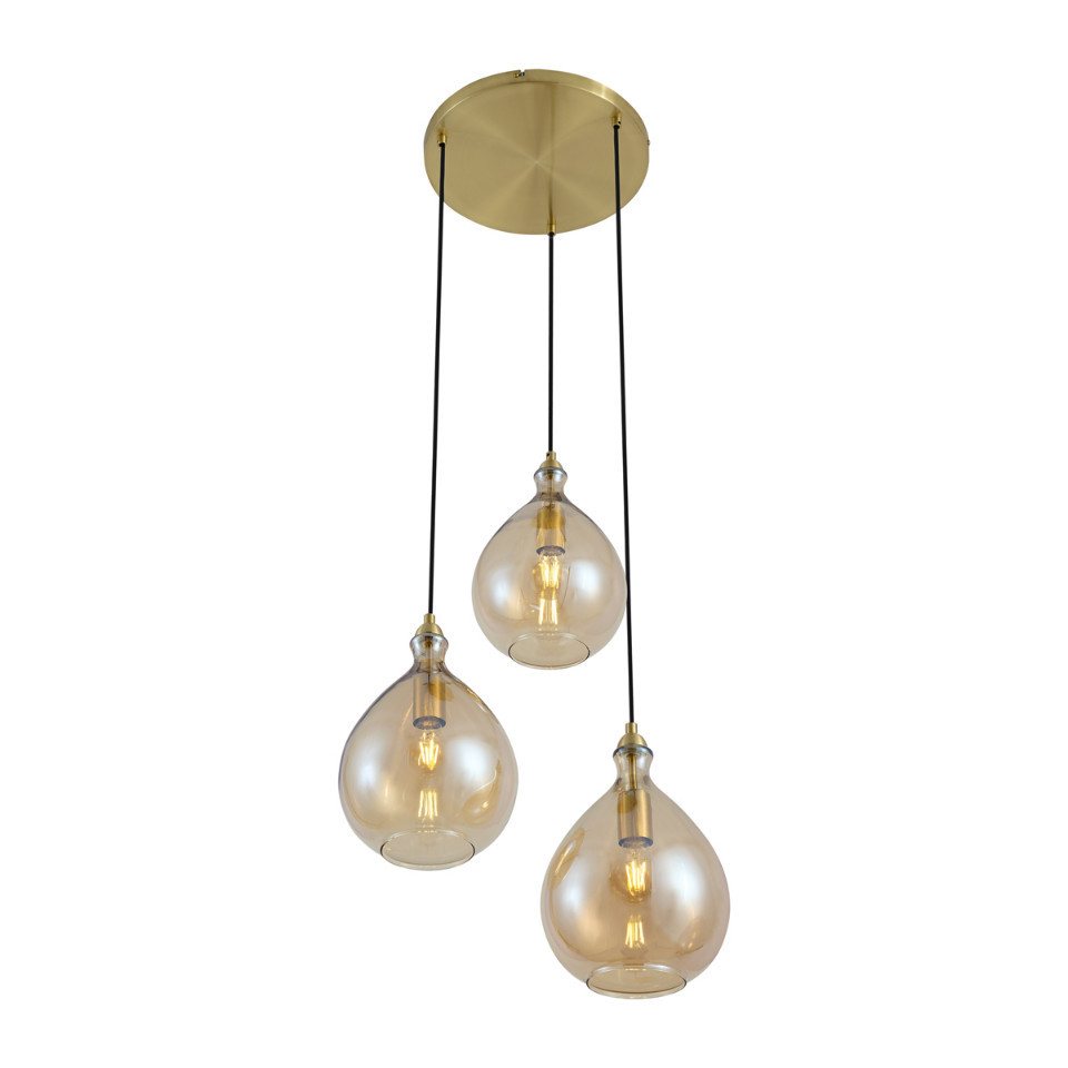 Qazqa Pendelleuchte Traditional, ohne Leuchtmittel, Warmweiß, QAZQA Hängeleuchte, e27, Gold, Metall, Modern – Bild 4 von 5