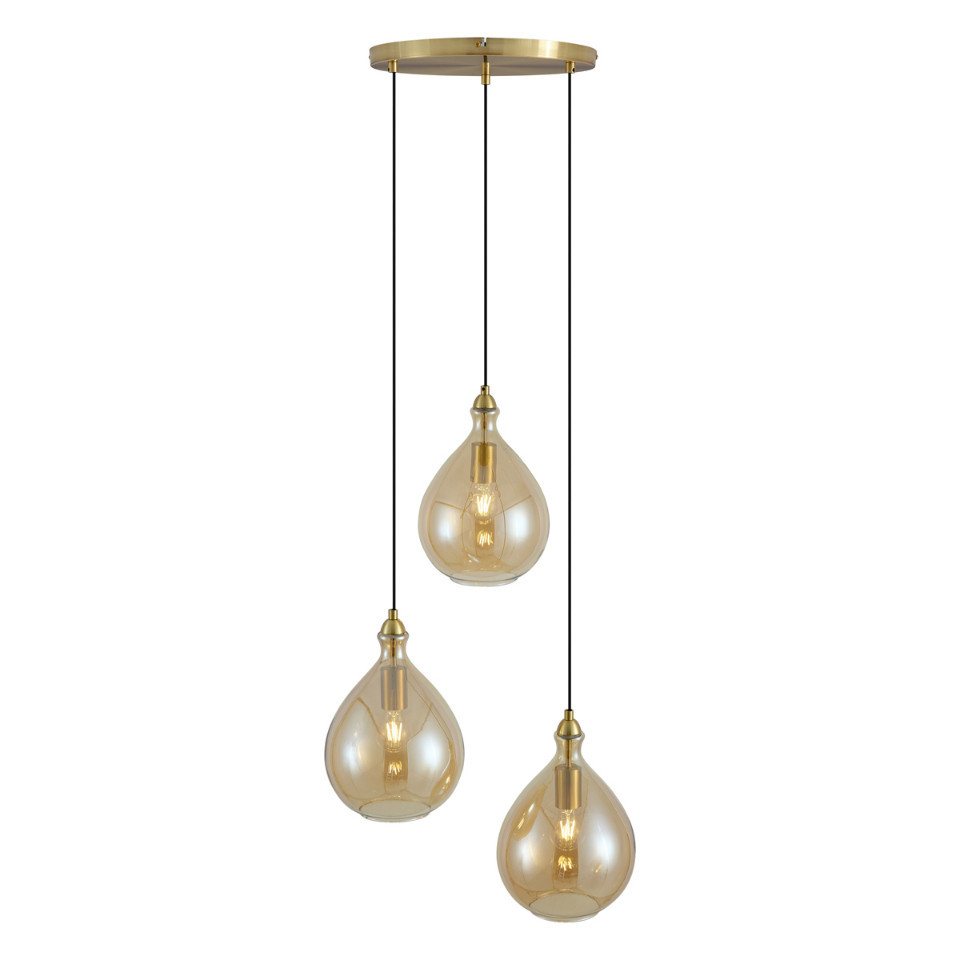 Qazqa Pendelleuchte Traditional, ohne Leuchtmittel, Warmweiß, QAZQA Hängeleuchte, e27, Gold, Metall, Modern – Bild 5 von 5