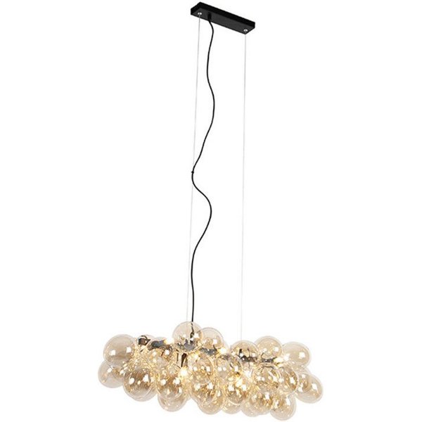 Qazqa Pendelleuchte Uvas, ohne Leuchtmittel, Warmweiß, QAZQA Hängeleuchte, g9, Gold, Glas, Design
