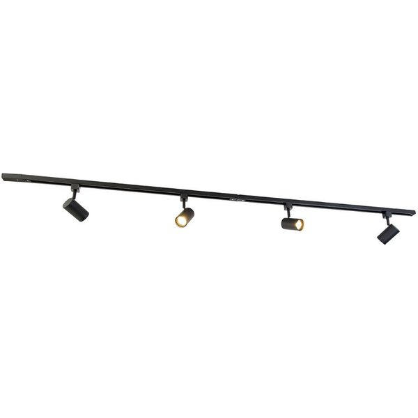 Qazqa Schienensystem-Sets Iconic jeana, ohne Leuchtmittel, Warmweiß, QAZQA Schienen leuchte, gu10, Schwarz, Stahl, Modern