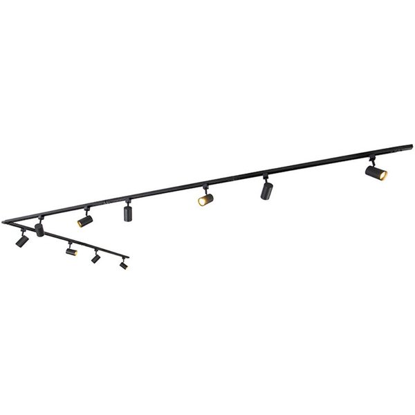 Qazqa Schienensystem-Sets Iconic jeana, ohne Leuchtmittel, Warmweiß, QAZQA Schienen leuchte, gu10, Schwarz, Aluminium, Modern