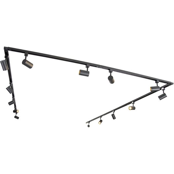 Qazqa Schienensystem-Sets Iconic jeana, ohne Leuchtmittel, Warmweiß, QAZQA Schienen leuchte, gu10, Schwarz, Stahl, Modern