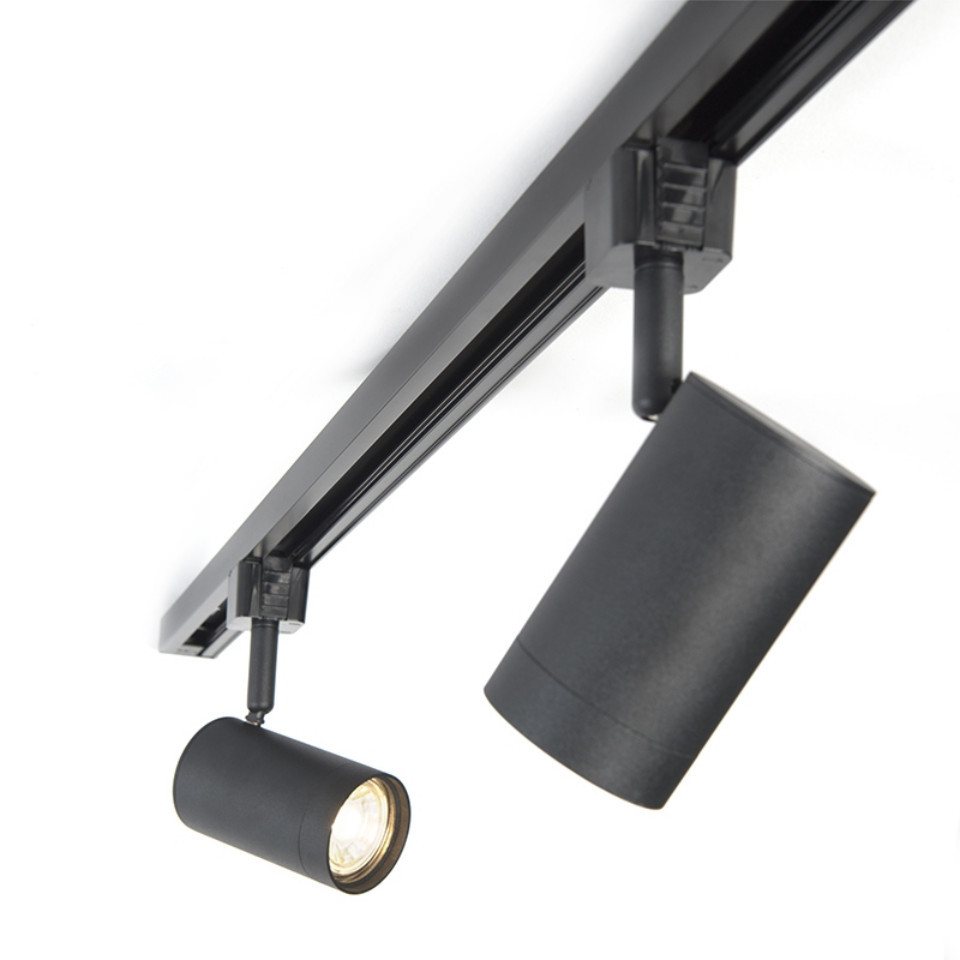 Qazqa Schienensystem-Sets Iconic jeana, ohne Leuchtmittel, Warmweiß, QAZQA Schienen leuchte, gu10, Schwarz, Stahl, Modern – Bild 4 von 5