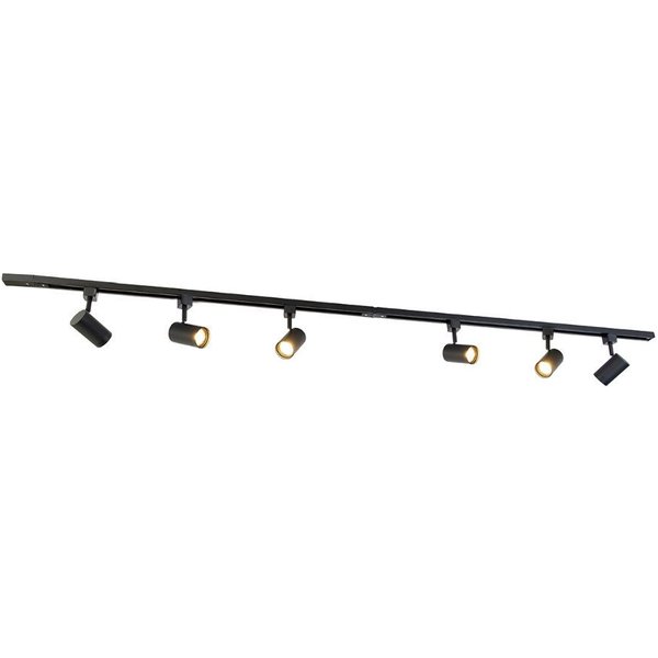 Qazqa Schienensystem-Sets Iconic jeana, ohne Leuchtmittel, Warmweiß, QAZQA Schienen leuchte, gu10, Schwarz, Stahl, Modern