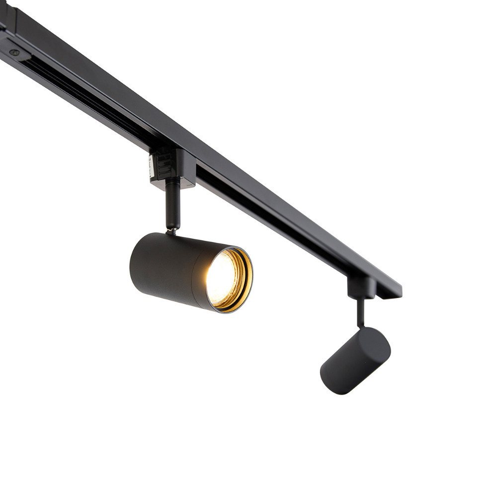 Qazqa Schienensystem-Sets Iconic jeana, ohne Leuchtmittel, Warmweiß, QAZQA Schienen leuchte, gu10, Schwarz, Stahl, Modern – Bild 4 von 5