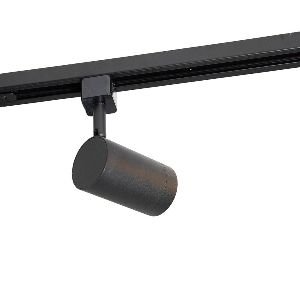 Qazqa Schienensystem-Sets Iconic jeana, Dimmbar, LED wechselbar, Extra-Warmweiß, QAZQA Schienen leuchte, gu10, Schwarz, Stahl, Modern – Bild 4 von 5