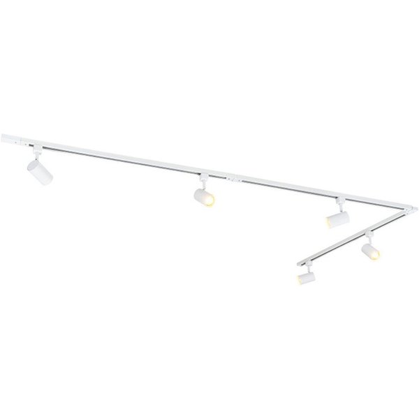 Qazqa Schienensystem-Sets Iconic jeana, ohne Leuchtmittel, Warmweiß, QAZQA Schienen leuchte, gu10, Weiß, Aluminium, Modern