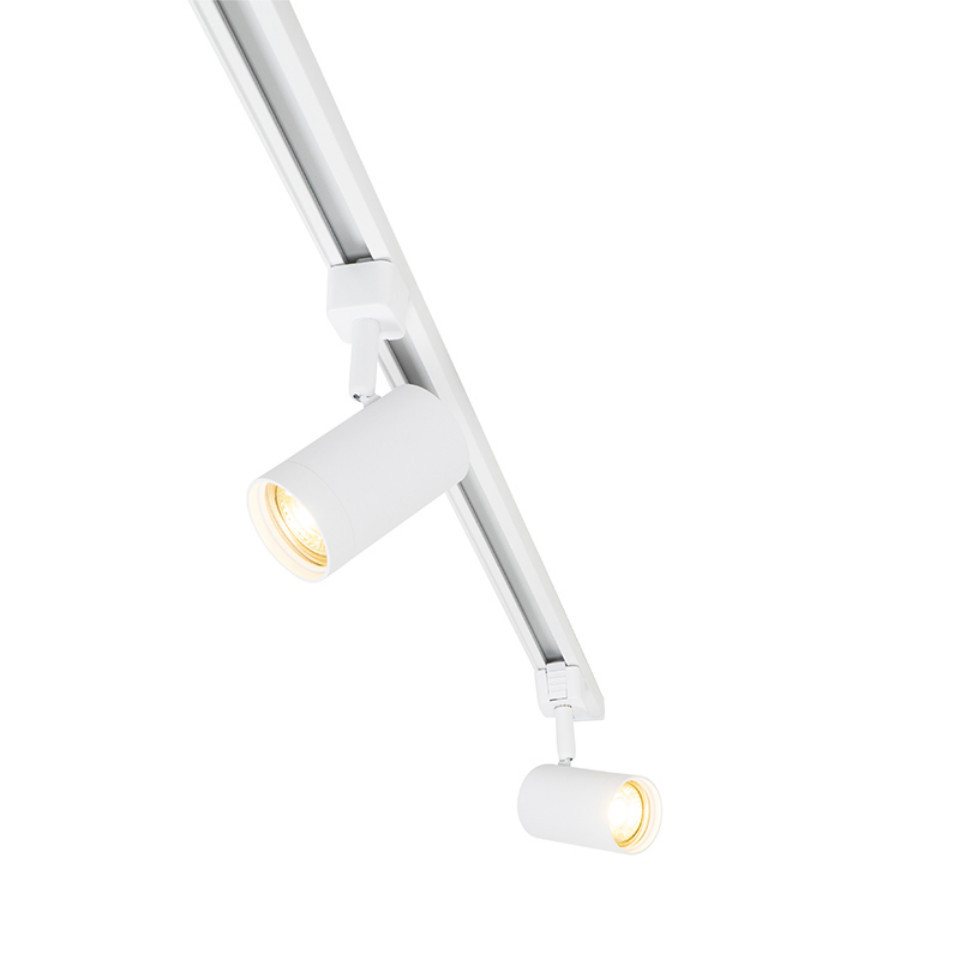 Qazqa Schienensystem-Sets Iconic jeana, ohne Leuchtmittel, Warmweiß, QAZQA Schienen leuchte, gu10, Weiß, Aluminium, Modern – Bild 4 von 5