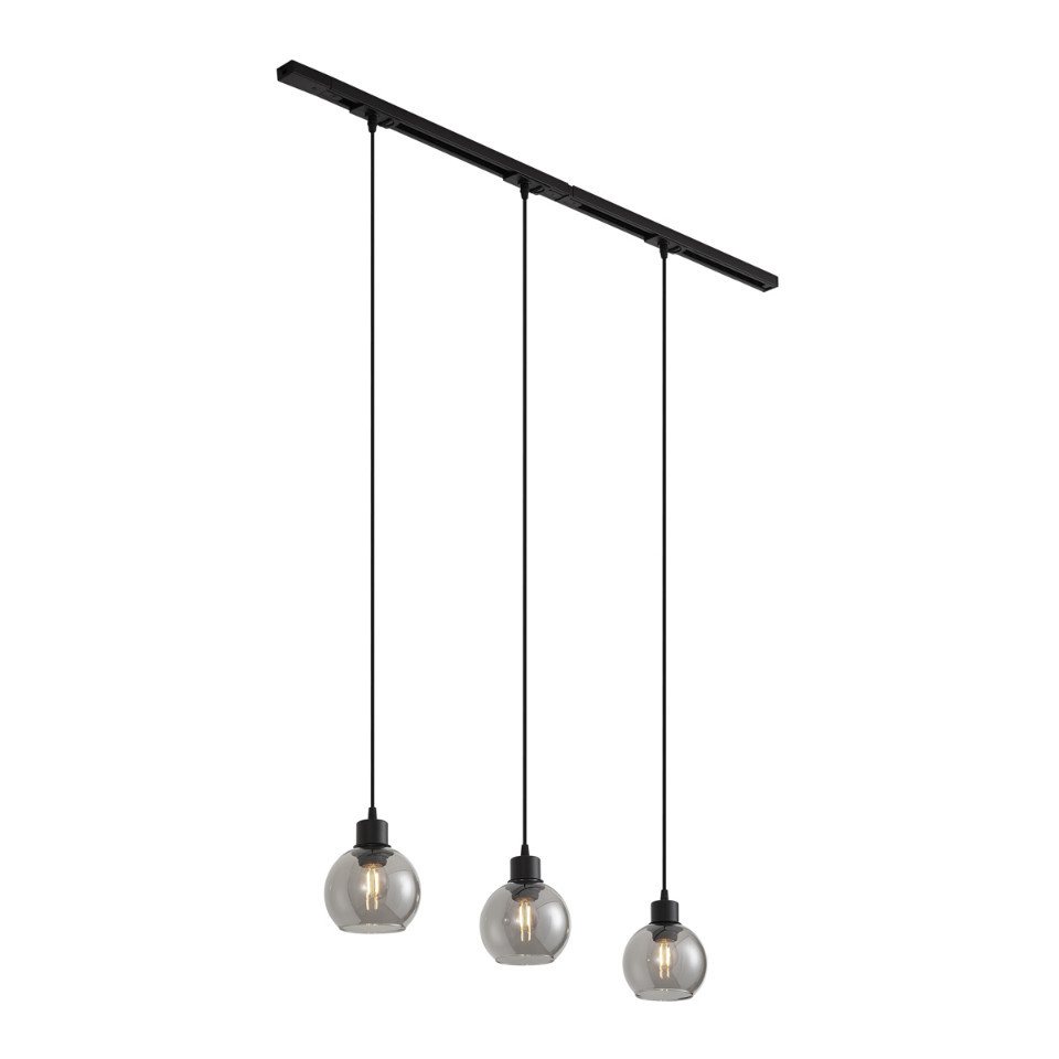 Qazqa Schienensystem-Sets Iconic lava, ohne Leuchtmittel, Kaltweiß, QAZQA Schienen leuchte, e27, Schwarz, Aluminium, Modern – Bild 4 von 5