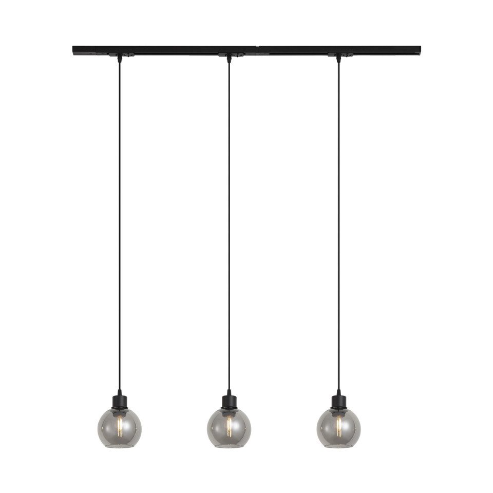Qazqa Schienensystem-Sets Iconic lava, ohne Leuchtmittel, Kaltweiß, QAZQA Schienen leuchte, e27, Schwarz, Aluminium, Modern – Bild 5 von 5