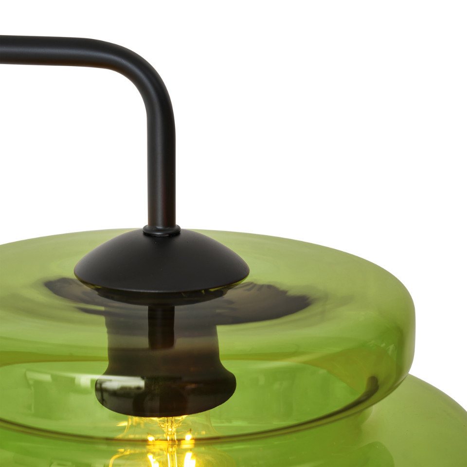 Qazqa Stehlampe Denise, ohne Leuchtmittel, Extra-Warmweiß, QAZQA Stehlampe, e27, Grün, Glas, Retro – Bild 3 von 5