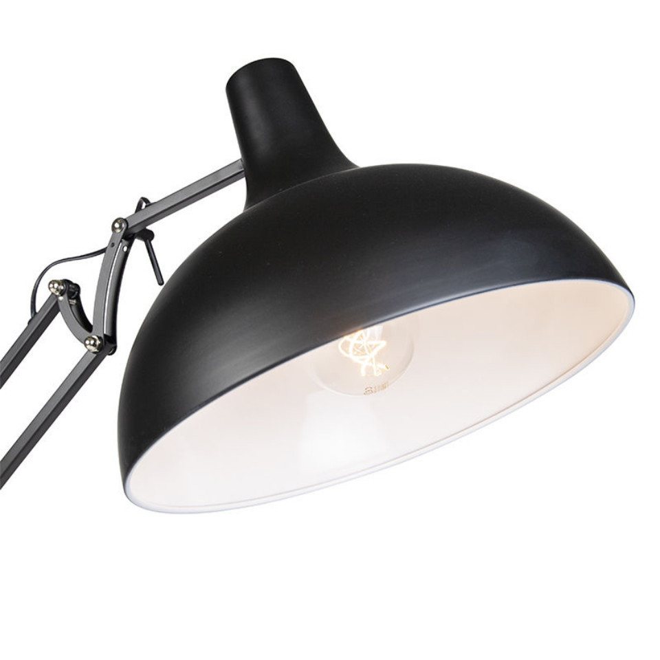 Qazqa Stehlampe Hobby fl, ohne Leuchtmittel, Warmweiß, QAZQA Stehlampe, e27, Schwarz, Stahl, Design – Bild 3 von 5