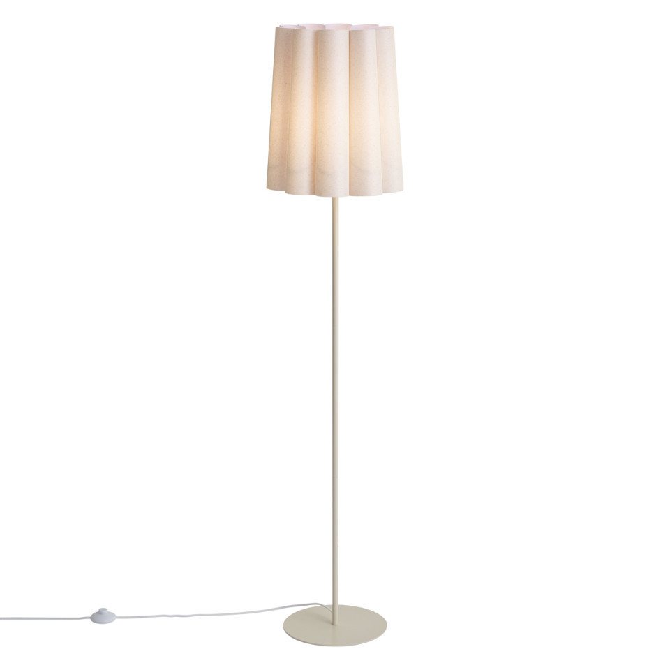 Qazqa Stehlampe Jenni, ohne Leuchtmittel, Warmweiß, QAZQA Stehlampe, e27, Beige, Stahl, Japandi – Bild 5 von 5