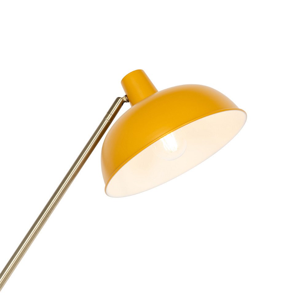 Qazqa Stehlampe Milou, ohne Leuchtmittel, Warmweiß, QAZQA Stehlampe, e27, Gelb, Stahl, Retro – Bild 3 von 5