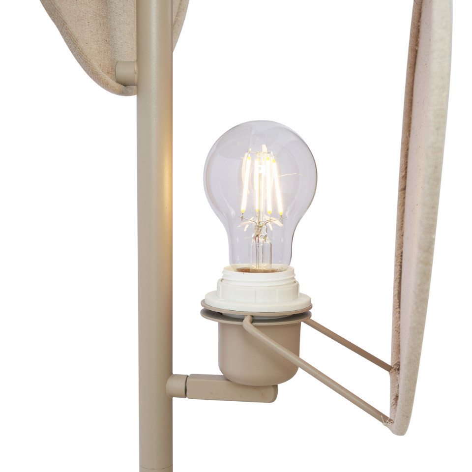 Qazqa Stehlampe Organica, ohne Leuchtmittel, Warmweiß, QAZQA Stehlampe, e27, Beige, Stahl, Japandi – Bild 3 von 5