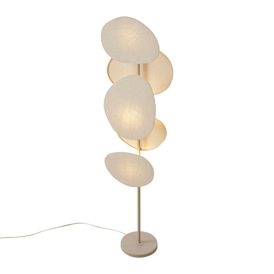 Qazqa Stehlampe Organica, ohne Leuchtmittel, Warmweiß, QAZQA Stehlampe, e27, Beige, Stahl, Japandi – Bild 5 von 5