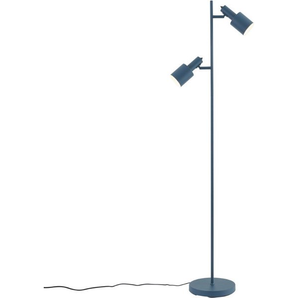 Qazqa Stehlampe Stijn, ohne Leuchtmittel, Warmweiß, QAZQA Stehlampe, e27, Blau, Metall, Modern