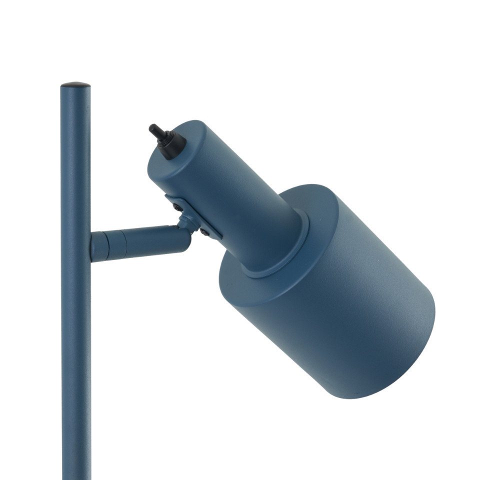 Qazqa Stehlampe Stijn, ohne Leuchtmittel, Warmweiß, QAZQA Stehlampe, e27, Blau, Metall, Modern – Bild 3 von 5