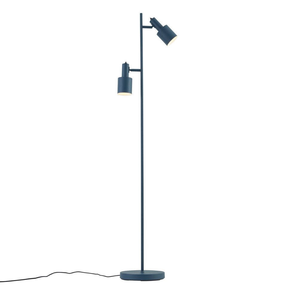 Qazqa Stehlampe Stijn, ohne Leuchtmittel, Warmweiß, QAZQA Stehlampe, e27, Blau, Metall, Modern – Bild 4 von 5
