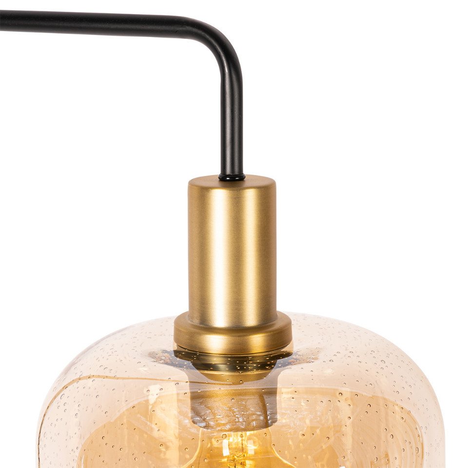Qazqa Stehlampe Zuzanna, ohne Leuchtmittel, Warmweiß, QAZQA Stehlampe, e27, Orange, Glas, Art Deco – Bild 3 von 5