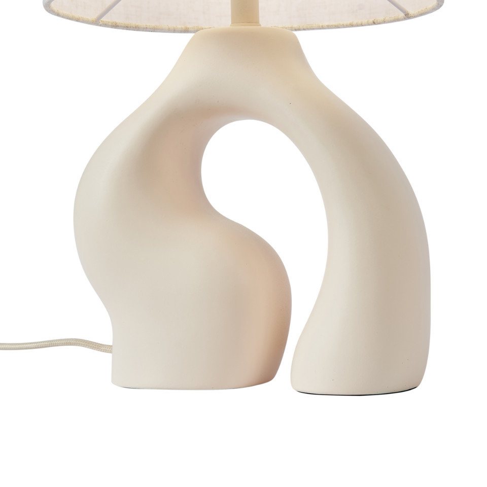 Qazqa Tischleuchte Dahlia, ohne Leuchtmittel, Warmweiß, QAZQA Tisch leuchte, e27, Beige, Kunststoff, Japandi – Bild 3 von 5